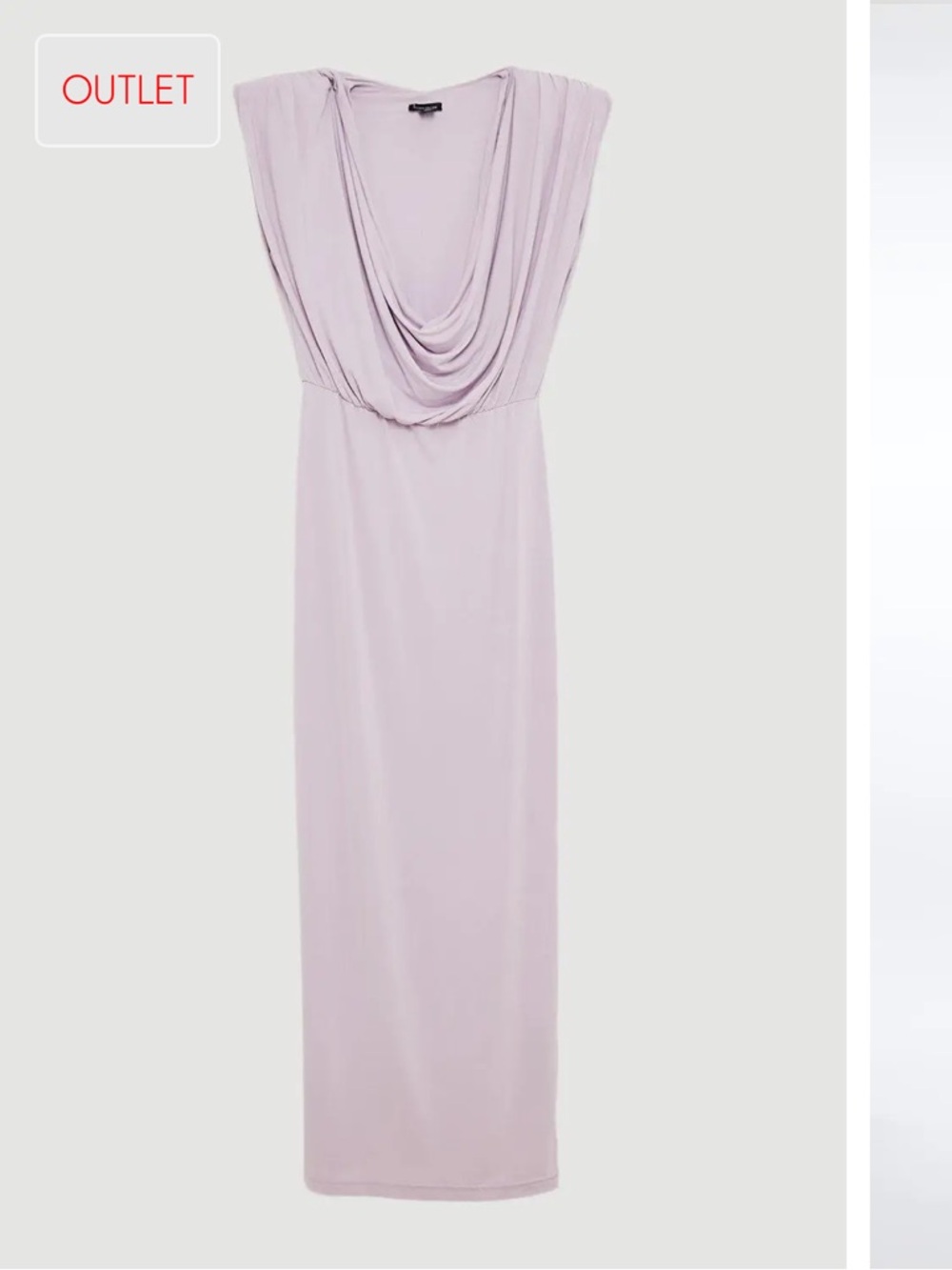 Karen Millen Pale Lilac Cowl Neck Jersey Maxi Dress - Picture 4 of 5